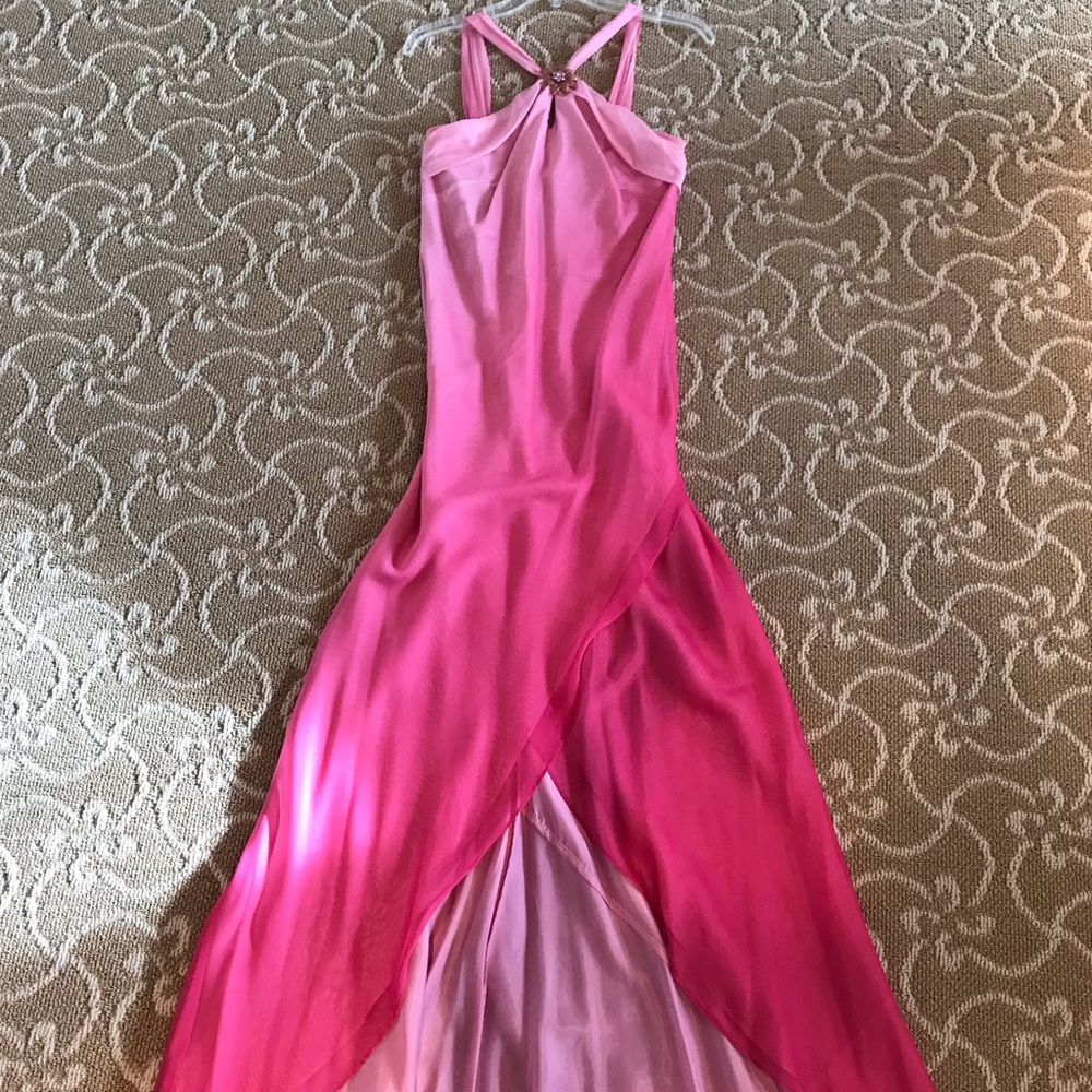 Ombre Pink Halter Dress (juniors)
